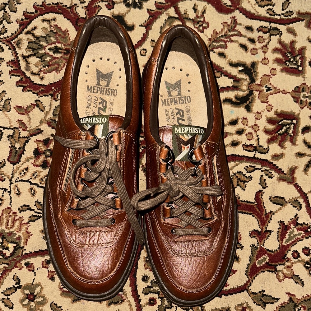 Mephisto Men's Rich Brown Leather Shoes